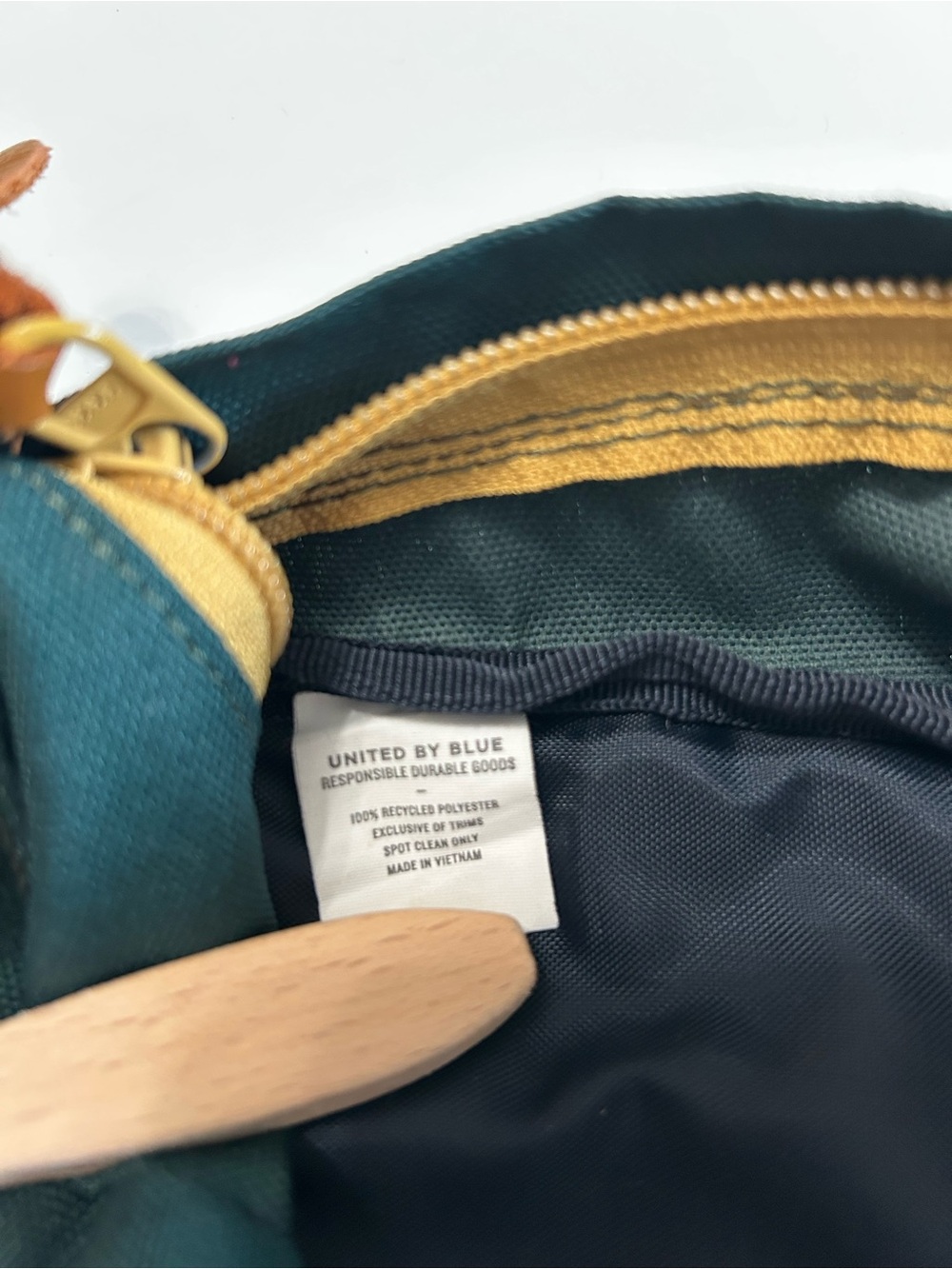 United By Blue Green & Navy Small Backpack - Picture 8 of 8